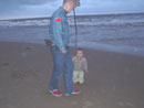 Met pappa op het Scheveningse strand